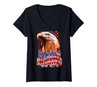 Donna Lynyrd Skynyrd Eagle Logo Classic Anni '70 Southern Country Rock Maglietta con Collo a V