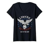 Donna Lynyrd Skynyrd Il Meglio dell'American Eagle Rock Classic Maglietta con Collo a V