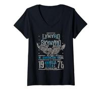 Donna Lynyrd Skynyrd In Concert Amarillo Texas Vintage anni '70 Rock Maglietta con Collo a V