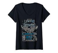 Donna Lynyrd Skynyrd in Concerto Amarillo Texas Vintage Rock Anni '70 Maglietta con Collo a V