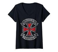 Donna Lynyrd Skynyrd Nation Logo Vintage Anni '70 Biker Rock Classic Maglietta con Collo a V