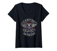 Donna Lynyrd Skynyrd Simple Man Tour 2012 Regali retrò Opera d'Arte Maglietta con Collo a V