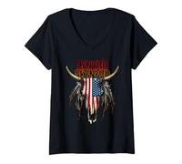 Donna Lynyrd Skynyrd Steer Skull USA Southern Rock Festival Regali Maglietta con Collo a V