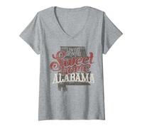 Donna Lynyrd Skynyrd Sweet Home Alabama Logo Classico Vintage Rock Maglietta con Collo a V