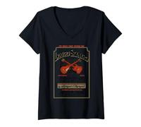 Donna Lynyrd Skynyrd Whisky Florida meridionale Rock & Roll Vintage Maglietta con Collo a V