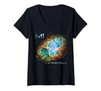 Donna M1 La Nebulosa Granchio Messier Oggetto 1 Astronomia Astronauta Maglietta con Collo a V