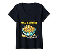 Donna Mac And Cheese, Soul Food Maglietta con Collo a V
