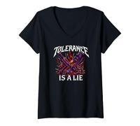 Donna Machinist CNC Operator Tolerance Is A Lie Maglietta con Collo a V