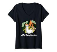 Donna Machu Picchu Maglietta con Collo a V