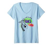 Donna Madagascar It's Gas So Wild Giraffa Che Ride Maglietta con Collo a V