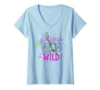 Donna Madagascar Let's Get Wild Zoo Adventure Maglietta con Collo a V