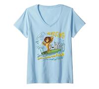 Donna Madagascar Surf Basta Andare con Il Flusso Maglietta con Collo a V