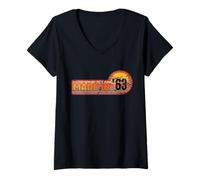 Donna Made in 1963 Awesome Since 1963 Compleanno Vintage Maglietta con Collo a V