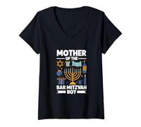Donna Madre del Bar Mitzvah Maglietta con Collo a V