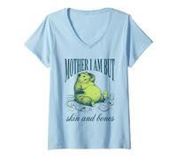 Donna Madre Io Sono Ma Pelle E Ossa Divertente Opossum Mamma Maglietta con Collo a V
