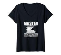 Donna Maestro di architettura Edificio sostenibile Maglietta con Collo a V