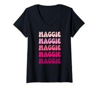 Donna Maggie Maglietta con Collo a V