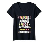 Donna MAGGIE Personalized Women's Gift Custom MAGGIE Maglietta con Collo a V