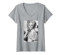 Donna Maggie Smith Attore Molto Rumore per Nulla 1967 Maglietta con Collo a V
