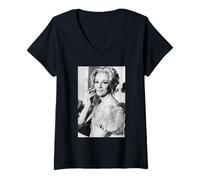Donna Maggie Smith Molto Rumore per Niente Attore 1967 Maglietta con Collo a V
