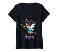 Donna Magico Compleanno Fairy Pixie Sprite Girl Bday Aunt Maglietta con Collo a V