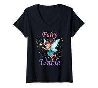 Donna Magico Compleanno Fairy Pixie Sprite Girl Bday Zio Maglietta con Collo a V