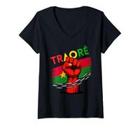 Donna Maglia Burkina Faso Ibrahim Traoré Thomas Sankara Traore Maglietta con Collo a V