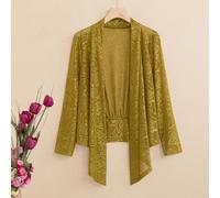 Donna Maglia Floreale Coprispalle Bolero Aperto Cardigan Puro Avvolgere Tie Mare