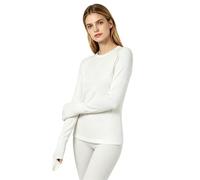 Donna Maglia Manica Lunga Camicia Che Copre Interamente La Mano Bianco S