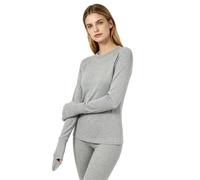 Donna Maglia Manica Lunga Camicia Che Copre Interamente La Mano Grigio L