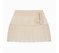 Donna Maglia Mini Gonna a-Line a Coste Matita Slim Corto Pom Moda Inverno