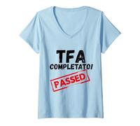 Donna Maglia per Festeggiare la fine del Corso TFA Sostegno Maglietta con Collo a V