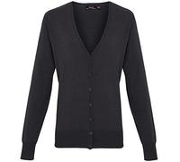 Donna Maglia Scollo A V Cardigan Verde Nera Grigio Rosso Azzurro Da Premier