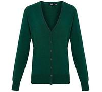 Donna Maglia Scollo A V Cardigan Verde Nera Grigio Rosso Azzurro Da Premier