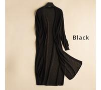 Donna Maglia Semitrasparente Cardigan Lungo Cappotto Giacca Kimono Top Casual
