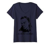 Donna Maglietta Albert Camus Maglietta con Collo a V