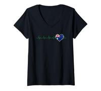 Donna Maglietta Australia Aussi Outback Australiano Down Under Maglietta con Collo a V