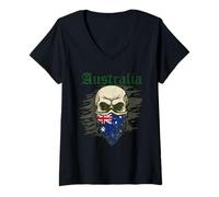Donna Maglietta Australia Aussi Outback Australiano Down Under Maglietta con Collo a V