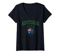 Donna Maglietta Australia Aussi Outback Australiano Down Under Maglietta con Collo a V