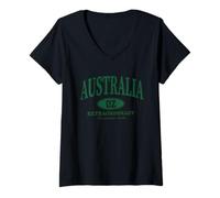 Donna Maglietta Australia Aussi Outback Australiano Down Under Maglietta con Collo a V