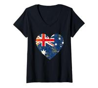 Donna Maglietta Australia Aussi Outback Australiano Down Under Maglietta con Collo a V