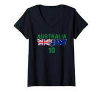 Donna Maglietta Australia Aussi Outback Australiano Down Under Maglietta con Collo a V