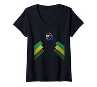 Donna Maglietta Australia Aussi Outback Australiano Down Under Maglietta con Collo a V