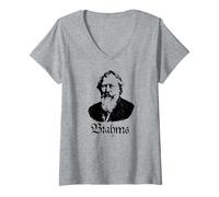 Donna Maglietta Brahms - Johannes Brahms - Musica classica Maglietta con Collo a V