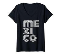 Donna Maglietta Calcio Messico Maglietta con Collo a V