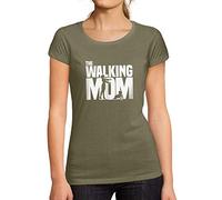 Donna Maglietta Caminando Mamá - Walking Mom - T-Shirt Stampa Grafica Divertente Vintage Idea Regalo Originale alla Moda Cachi M