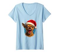 Donna Maglietta Chihuahua Natale Divertente I Got That Dawg in Me Maglietta con Collo a V