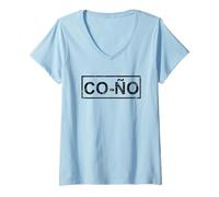 Donna Maglietta Cono Funny Spanish Phrase Slang in Spagnolo Maglietta con Collo a V
