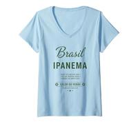Donna Maglietta da Calcio 2026 Brasil Ipanema Calor Do Verao Maglietta con Collo a V