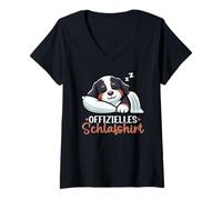 Donna Maglietta da notte ufficiale del Bernese Nottambulante Napper Maglietta con Collo a V